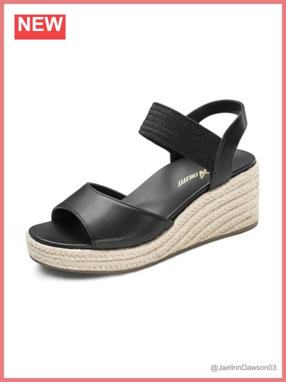 Espadrille Wedge Sandals With Arch Support Cushioned Insole Non-Slip Platform